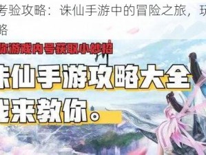 小凯的考验攻略：诛仙手游中的冒险之旅，玩法解析与全攻略