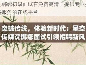 沈娜娜初级面试官免费高清：提供专业招聘服务的在线平台