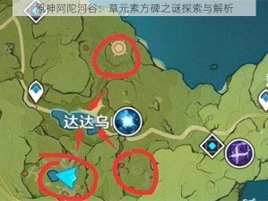 原神阿陀河谷：草元素方碑之谜探索与解析