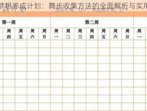 关于梦想养成计划：舞步收集方法的全面解析与实用指南