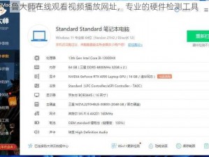鲁大师在线观看视频播放网址，专业的硬件检测工具
