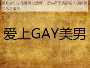 猛男 GayGay 免费网址遗精，提供高品质的成人视频资源，让你尽情享受