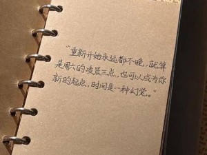 适合在本子上刻的字：记录时光的记事本