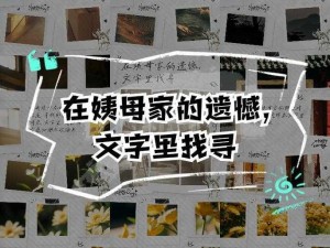 在姨母家的遗憾中角色介绍及产品推荐