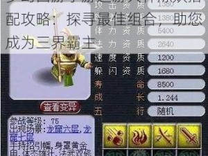 梦幻西游手游巡游天神炼妖搭配攻略：探寻最佳组合，助您成为三界霸主