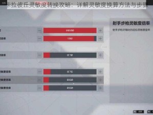 卡拉彼丘灵敏度转换攻略：详解灵敏度换算方法与步骤