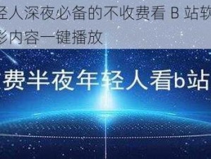 年轻人深夜必备的不收费看 B 站软件，精彩内容一键播放