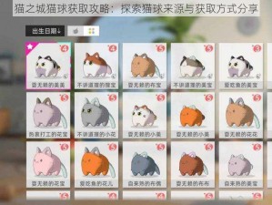 猫之城猫球获取攻略：探索猫球来源与获取方式分享