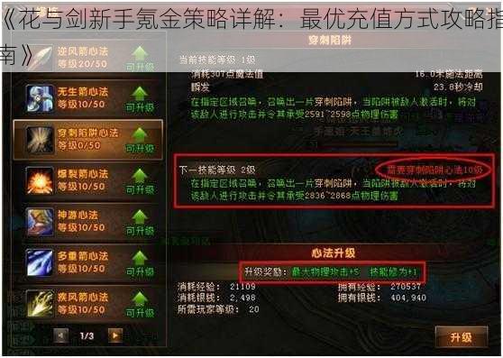 《花与剑新手氪金策略详解：最优充值方式攻略指南》