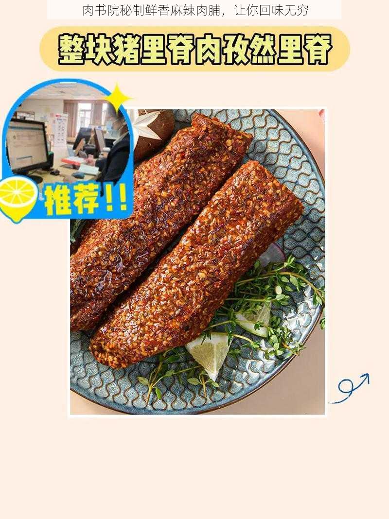 肉书院秘制鲜香麻辣肉脯，让你回味无穷