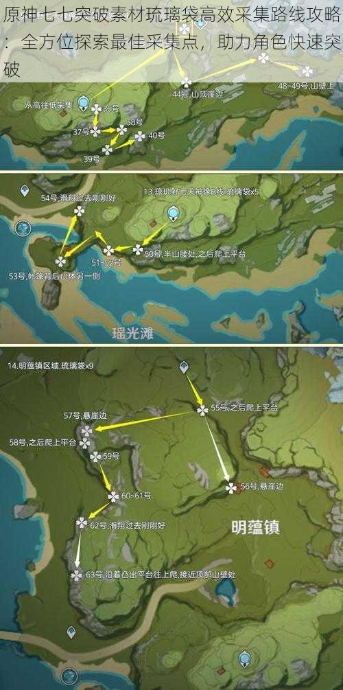 原神七七突破素材琉璃袋高效采集路线攻略：全方位探索最佳采集点，助力角色快速突破