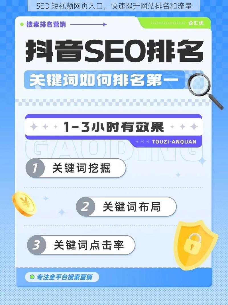 SEO 短视频网页入口，快速提升网站排名和流量