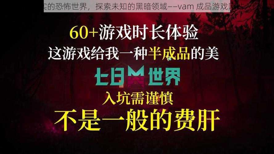 体验真实的恐怖世界，探索未知的黑暗领域——vam 成品游戏网站入口