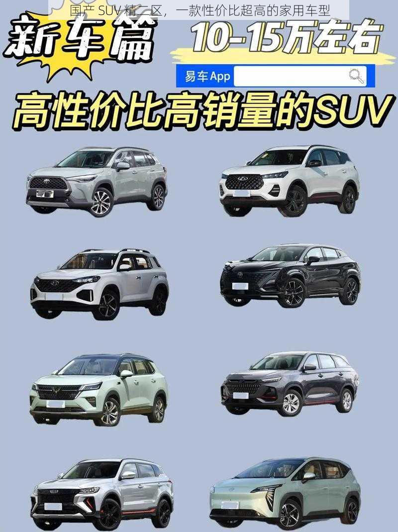 国产 SUV 精二区，一款性价比超高的家用车型