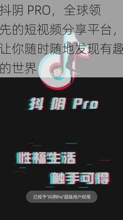 抖阴 PRO，全球领先的短视频分享平台，让你随时随地发现有趣的世界