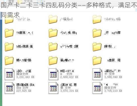 国产卡二卡三卡四乱码分类——多种格式，满足不同需求