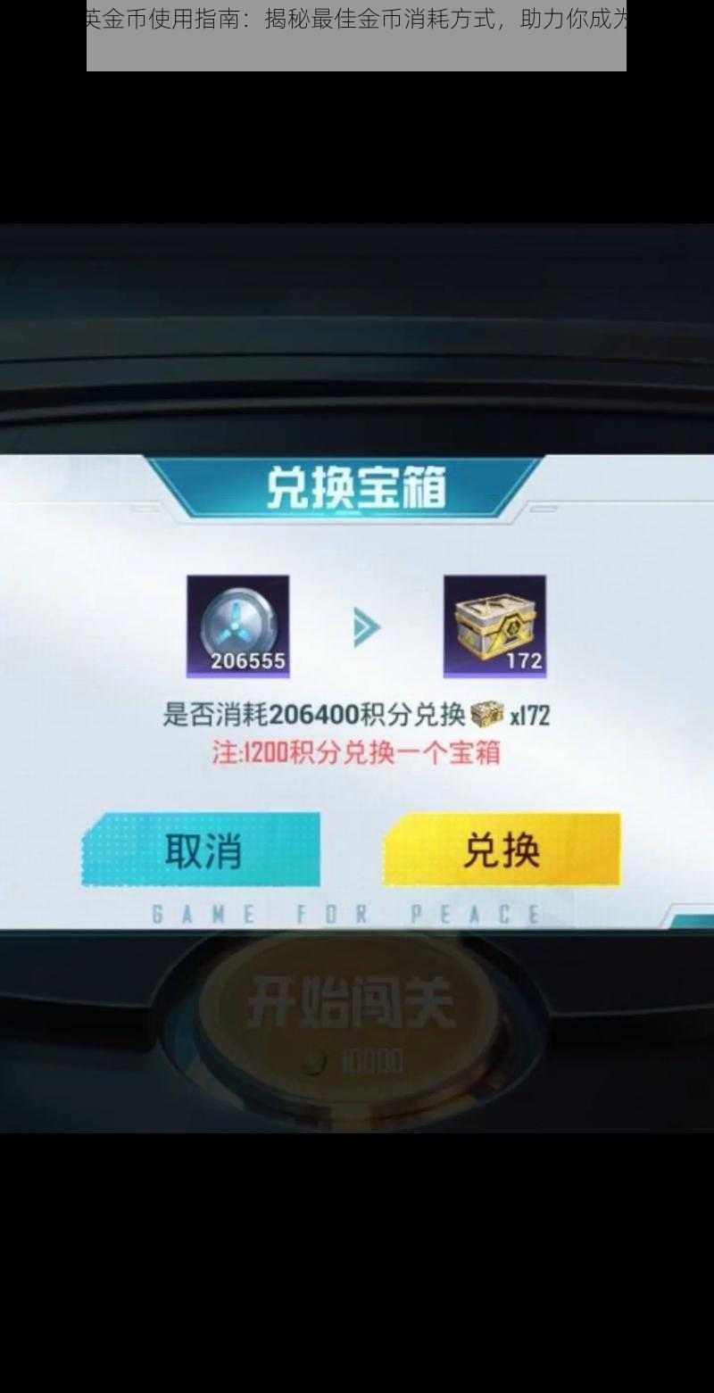 和平精英金币使用指南：揭秘最佳金币消耗方式，助力你成为顶尖玩家