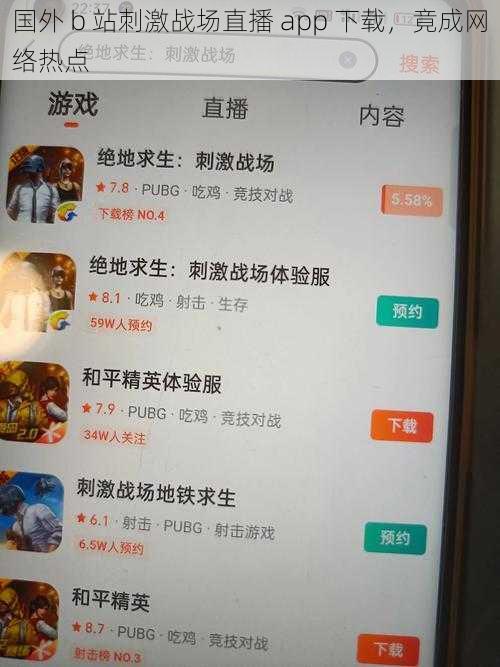 国外 b 站刺激战场直播 app 下载，竟成网络热点