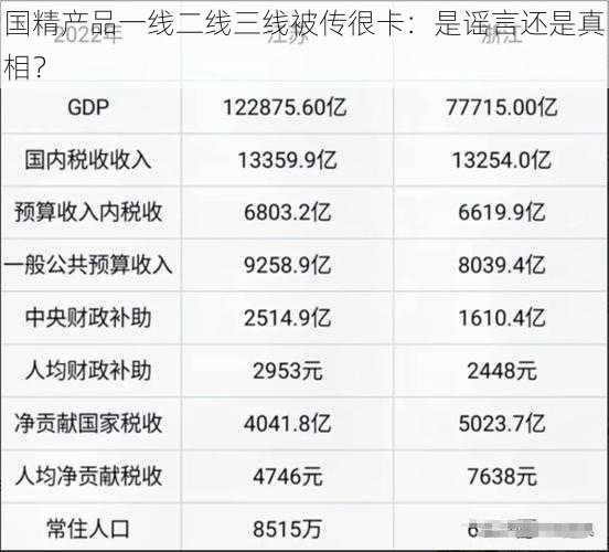 国精产品一线二线三线被传很卡：是谣言还是真相？