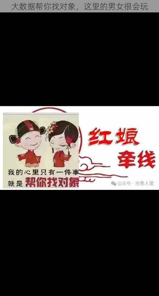 大数据帮你找对象，这里的男女很会玩