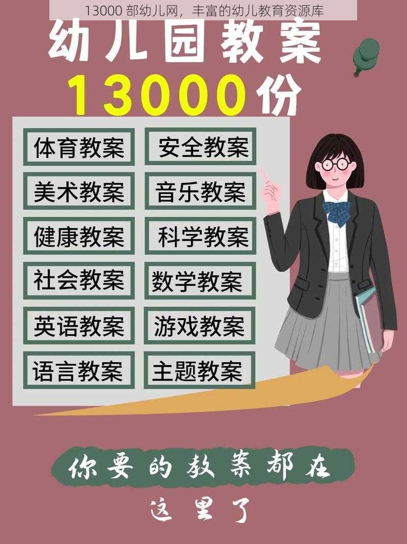 13000 部幼儿网，丰富的幼儿教育资源库