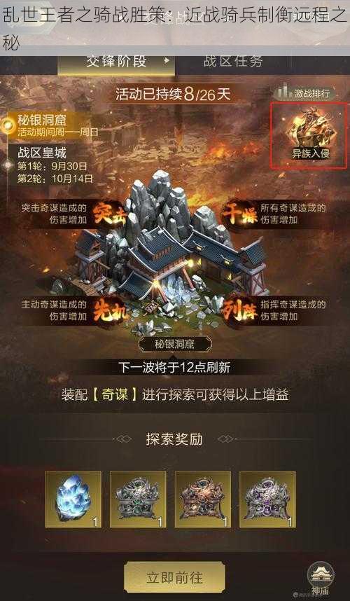 乱世王者之骑战胜策：近战骑兵制衡远程之秘