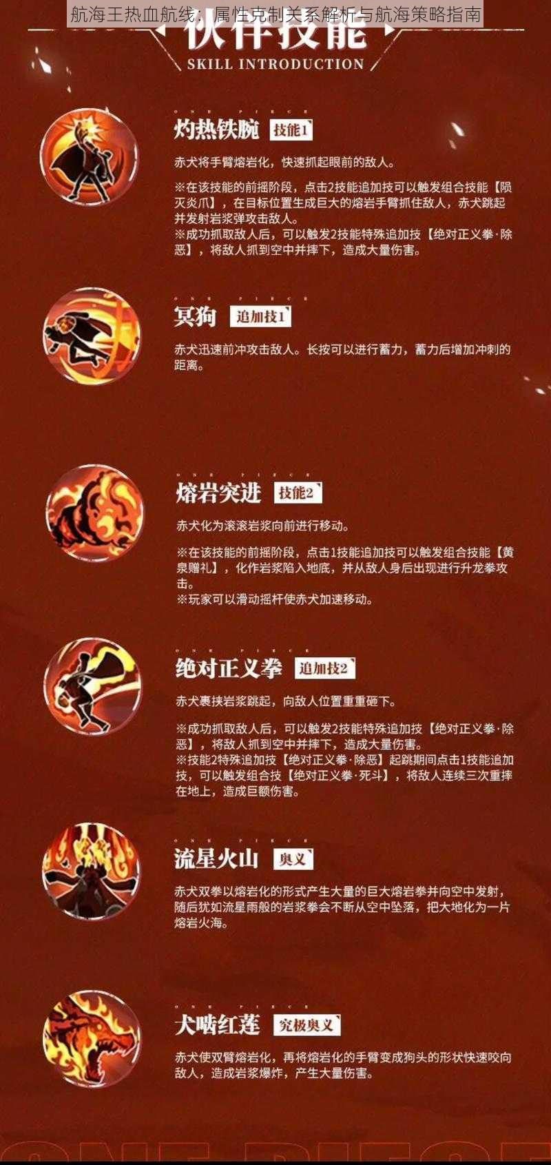 航海王热血航线：属性克制关系解析与航海策略指南