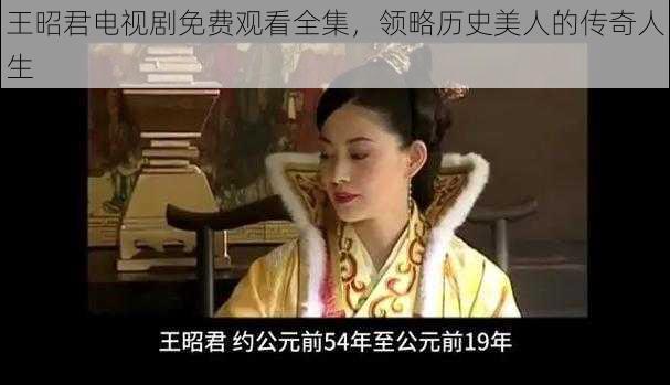 王昭君电视剧免费观看全集，领略历史美人的传奇人生