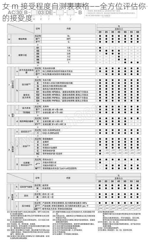 女 m 接受程度自测表表格——全方位评估你的接受度