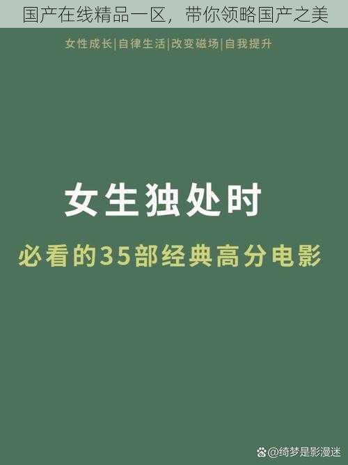 国产在线精品一区，带你领略国产之美