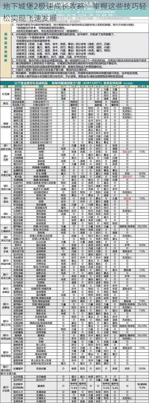 地下城堡2极速成长攻略：掌握这些技巧轻松实现飞速发展