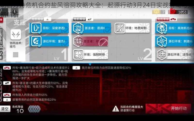 明日方舟危机合约盐风溶洞攻略大全：起源行动3月24日实战指南与策略解析