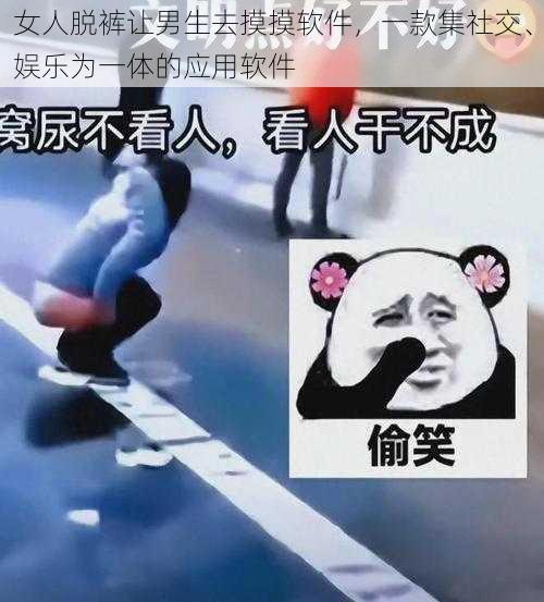 女人脱裤让男生去摸摸软件，一款集社交、娱乐为一体的应用软件