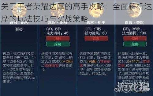 关于王者荣耀达摩的高手攻略：全面解析达摩的玩法技巧与实战策略