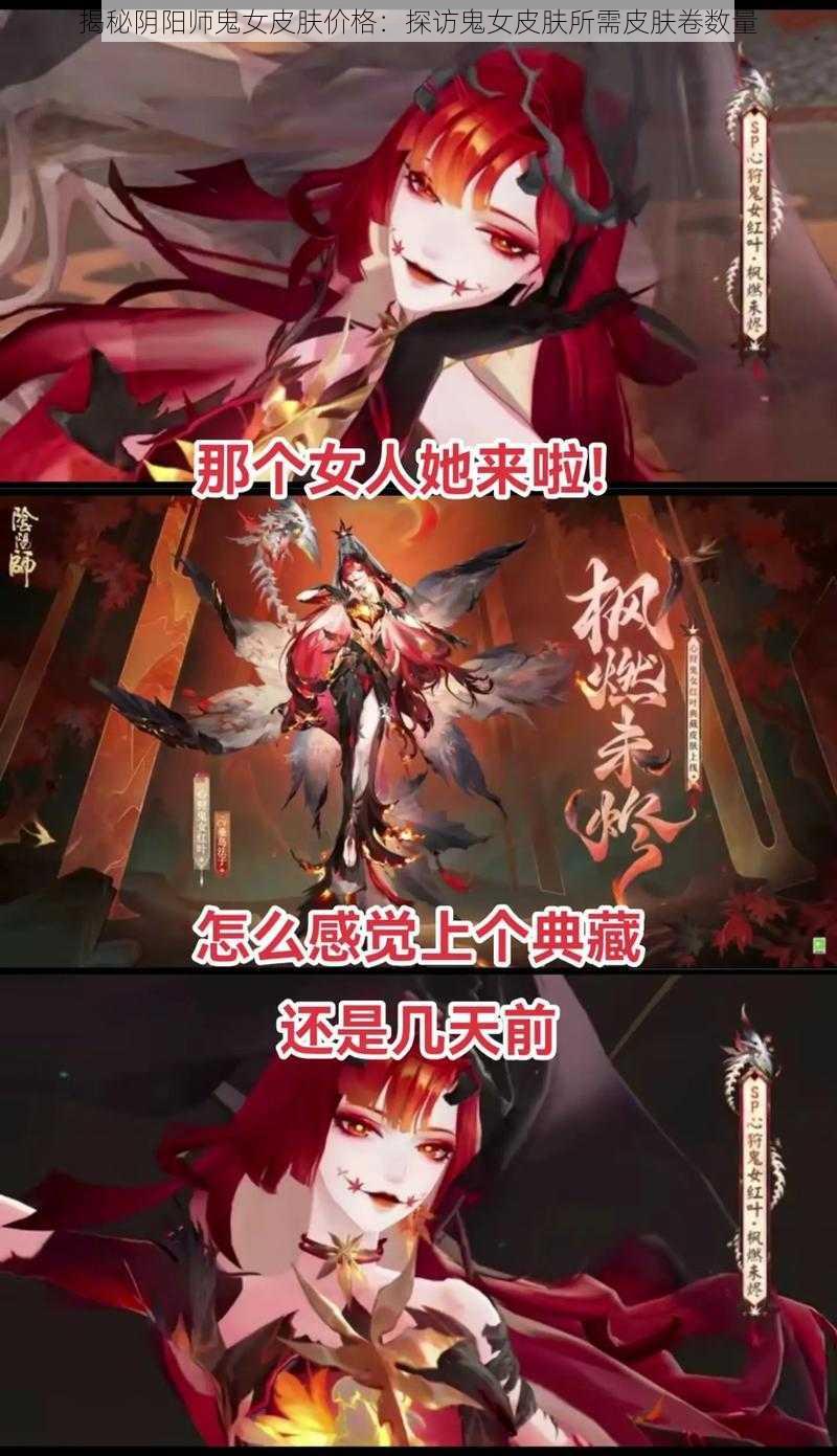 揭秘阴阳师鬼女皮肤价格：探访鬼女皮肤所需皮肤卷数量