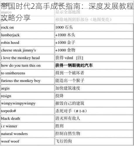 帝国时代2高手成长指南：深度发展教程攻略分享