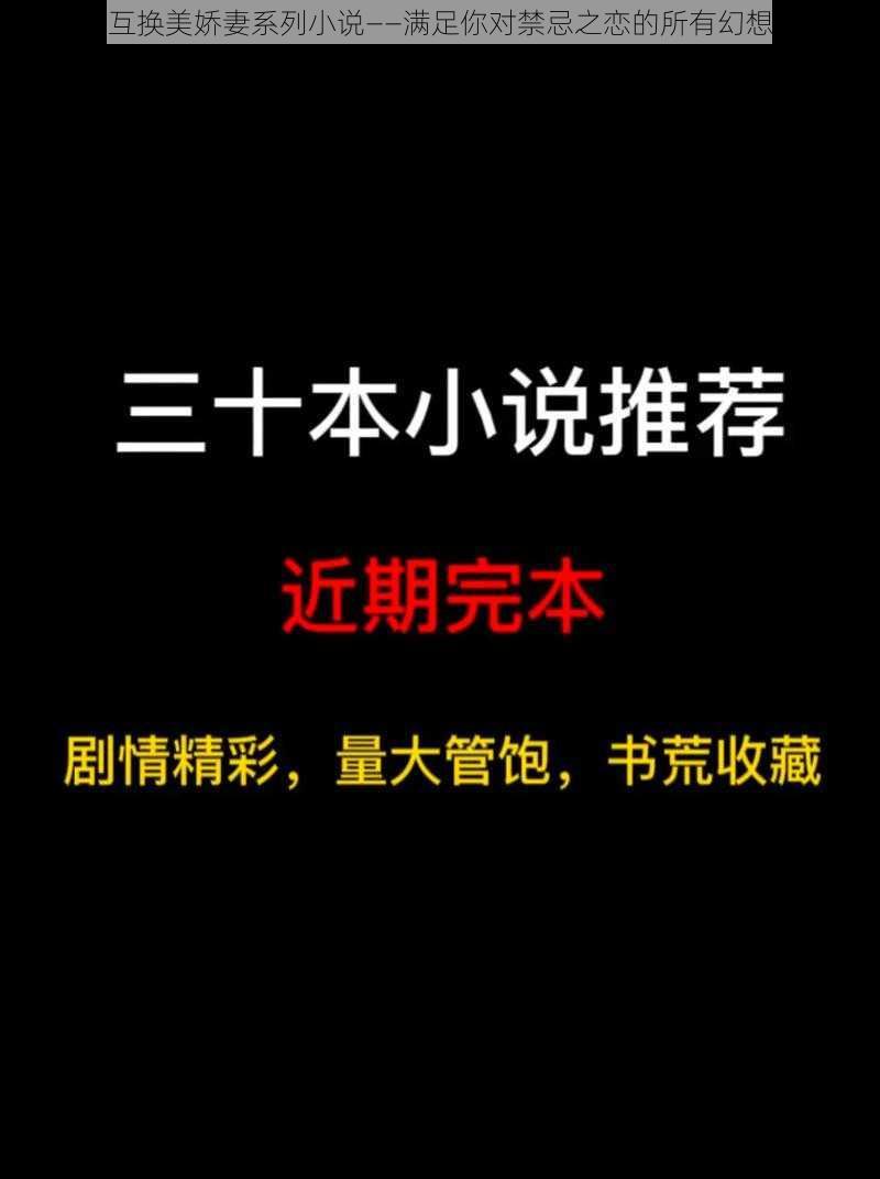 互换美娇妻系列小说——满足你对禁忌之恋的所有幻想