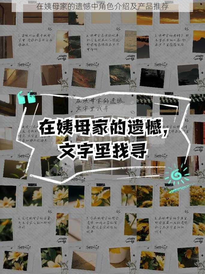 在姨母家的遗憾中角色介绍及产品推荐