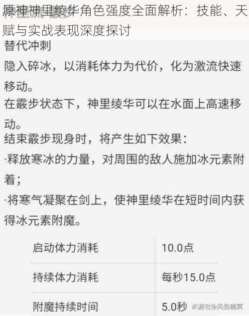 原神神里绫华角色强度全面解析：技能、天赋与实战表现深度探讨