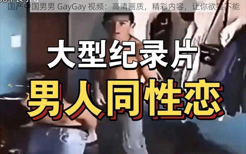 国产中国男男 GayGay 视频：高清画质，精彩内容，让你欲罢不能