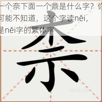 一个奈下面一个鼎是什么字？你可能不知道，这个字读něi，是něi字的繁体字