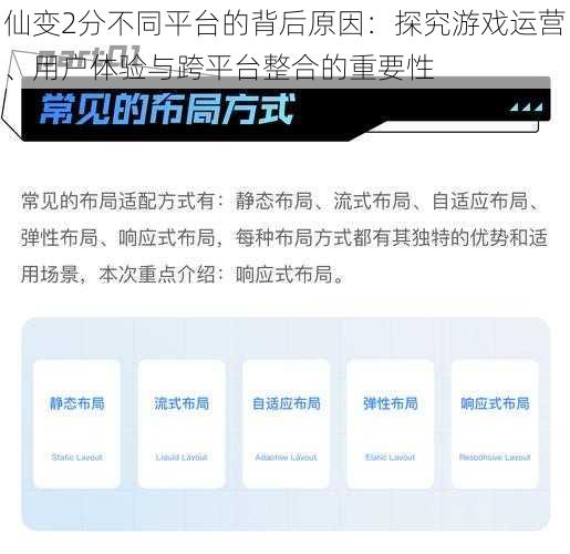 仙变2分不同平台的背后原因：探究游戏运营、用户体验与跨平台整合的重要性