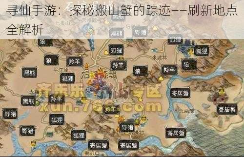 寻仙手游：探秘搬山蟹的踪迹——刷新地点全解析