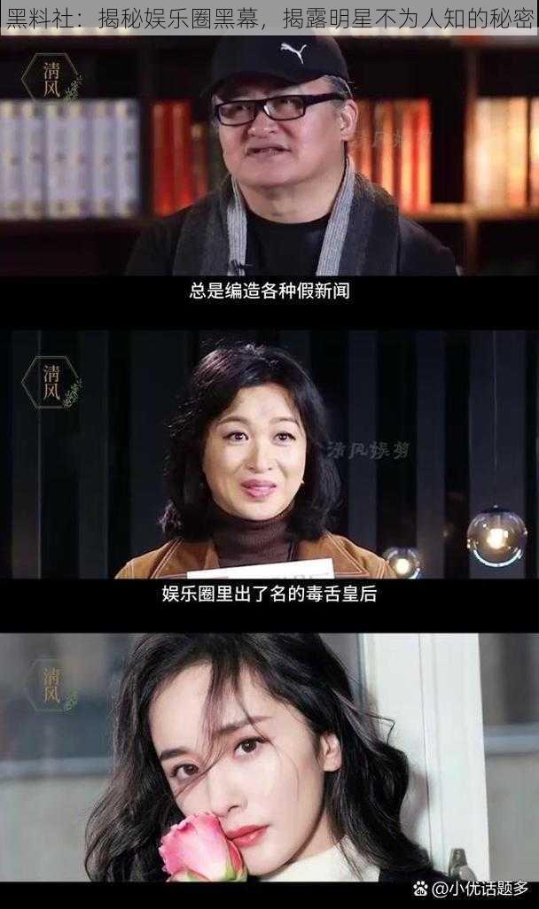 黑料社：揭秘娱乐圈黑幕，揭露明星不为人知的秘密