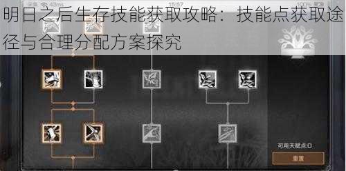 明日之后生存技能获取攻略：技能点获取途径与合理分配方案探究