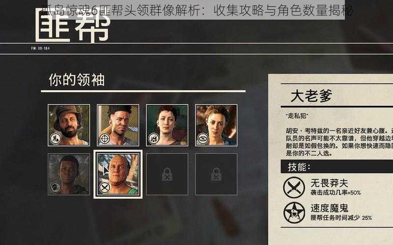 孤岛惊魂6匪帮头领群像解析：收集攻略与角色数量揭秘