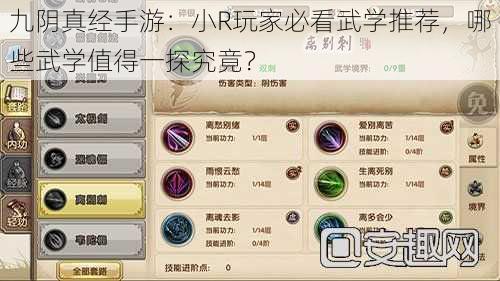 九阴真经手游：小R玩家必看武学推荐，哪些武学值得一探究竟？