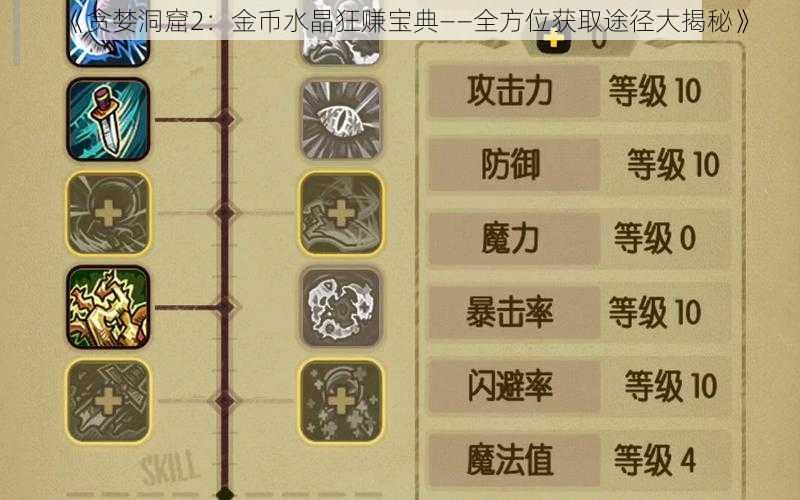 《贪婪洞窟2：金币水晶狂赚宝典——全方位获取途径大揭秘》