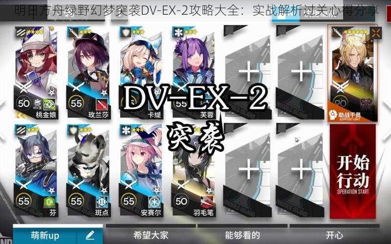 明日方舟绿野幻梦突袭DV-EX-2攻略大全：实战解析过关心得分享