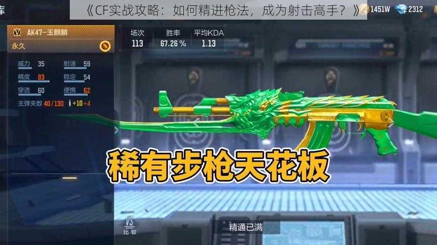 《CF实战攻略：如何精进枪法，成为射击高手？》